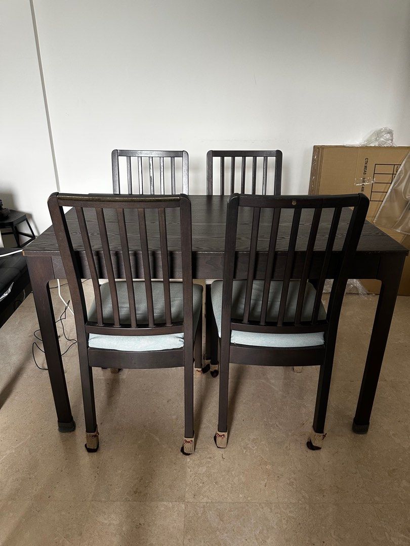 IKEA Ekedalen extendable Dining Table with Chairs and bench