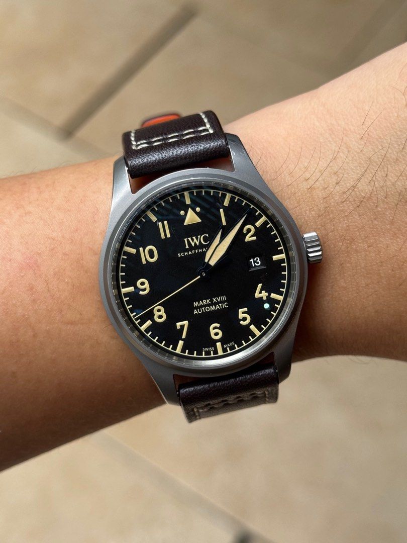 IWC Mark XVIII Pilot's Watch (Category: Men's Watches) located in Quezon City. Submitted by ramonvinzon (Listing ID 1384525090, Image 2). Description: ✨ IWC Pilot Mark XVIII Collection ✨ A selection of iconic IWC Pilot’s watches: 1. IW327006 (2018) – Heritage Model – titanium case, and vintage lumed dial 💰 P199,000 2. IW327004 (Undated) – Le Petit Prince Limited Edition – sought after blue dial 💰 P165,000 3. IW327003 (2018) – Antoine de Saint E
