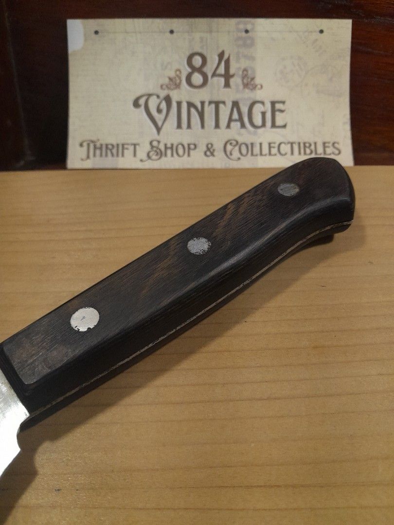 J.A. Henckels Kitchen Knife 12 inches (Category: Knives & Chopping Boards) located in Las Pinas. Submitted by 84vintage (Listing ID 1384506540, Image 2). Description: 7 inch Blade Authentic JA henckels Rostfrei Kitchen Knife. still sharp but you can have is sharpened professionally for the best performance. used and sold As Is Where Is. Actual photos posted. Please examine them carefully as they are part of the description. --📌 MUST READ Before 