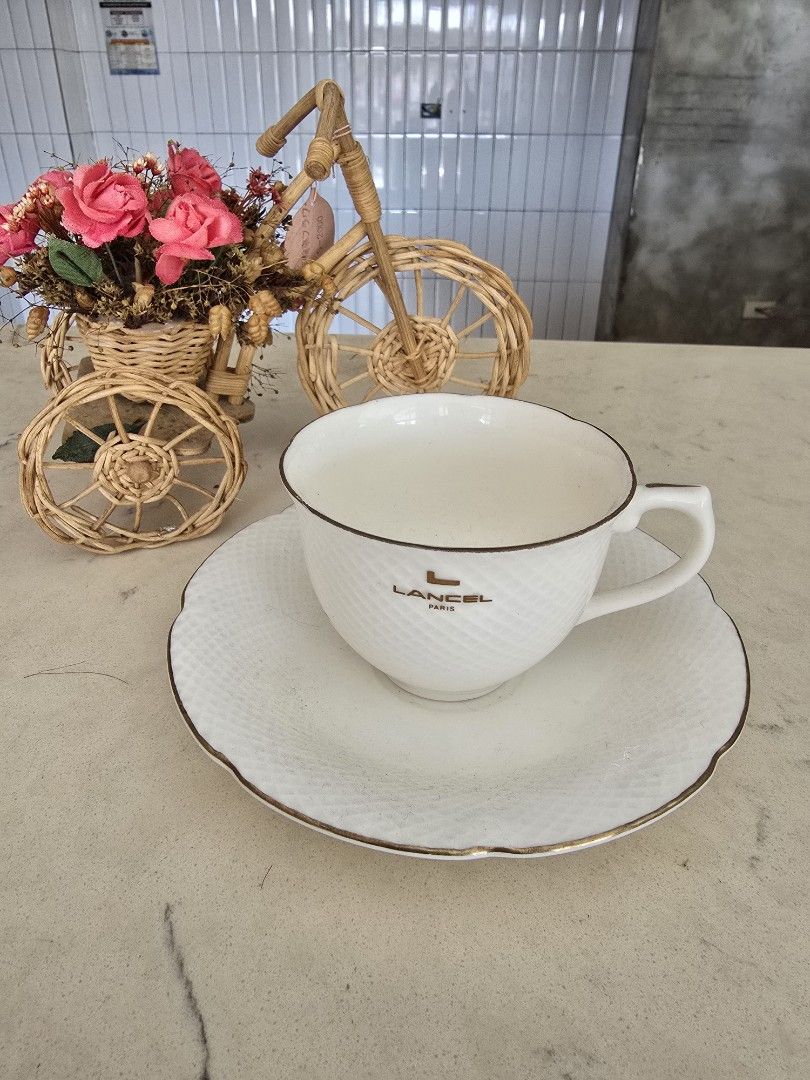 Lancel cup & saucer (Category: Coffee & Tea Tableware) located in Taguig. Submitted by threadsntable (Listing ID 1384466032, Image 2). Description: Decluterring Sale! Lancel cup & saucer I'm letting go of some of my well-loved clothes & kitchenware - all in great condition and super sale! hurry, make your offer now! DM me if you're interested!.