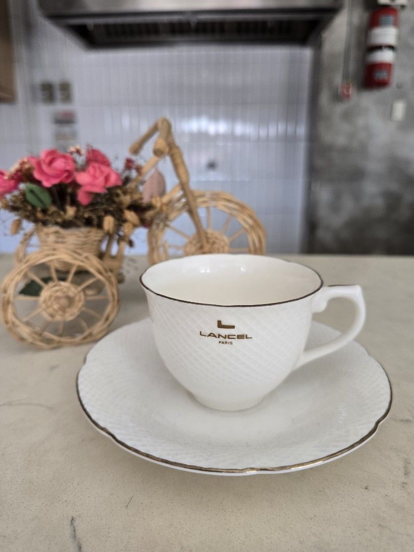 Lancel cup & saucer (Category: Coffee & Tea Tableware) located in Taguig. Submitted by threadsntable (Listing ID 1384466032, Image 1). Description: Decluterring Sale! Lancel cup & saucer I'm letting go of some of my well-loved clothes & kitchenware - all in great condition and super sale! hurry, make your offer now! DM me if you're interested!.