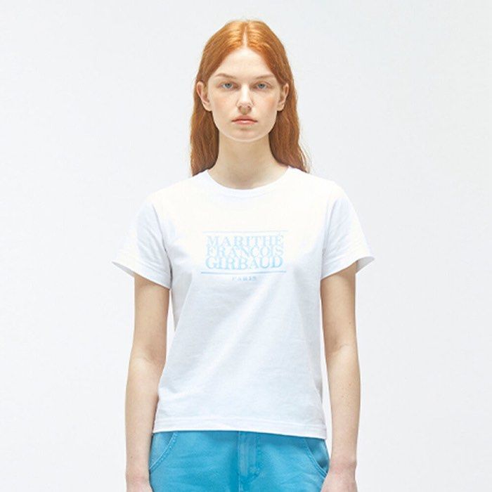Marithe Classic Logo Tee (White / Sky Blue) (Category: Shirts) located in Singapore. Submitted by crimsun (Listing ID 1384549310, Image 1). Description: .