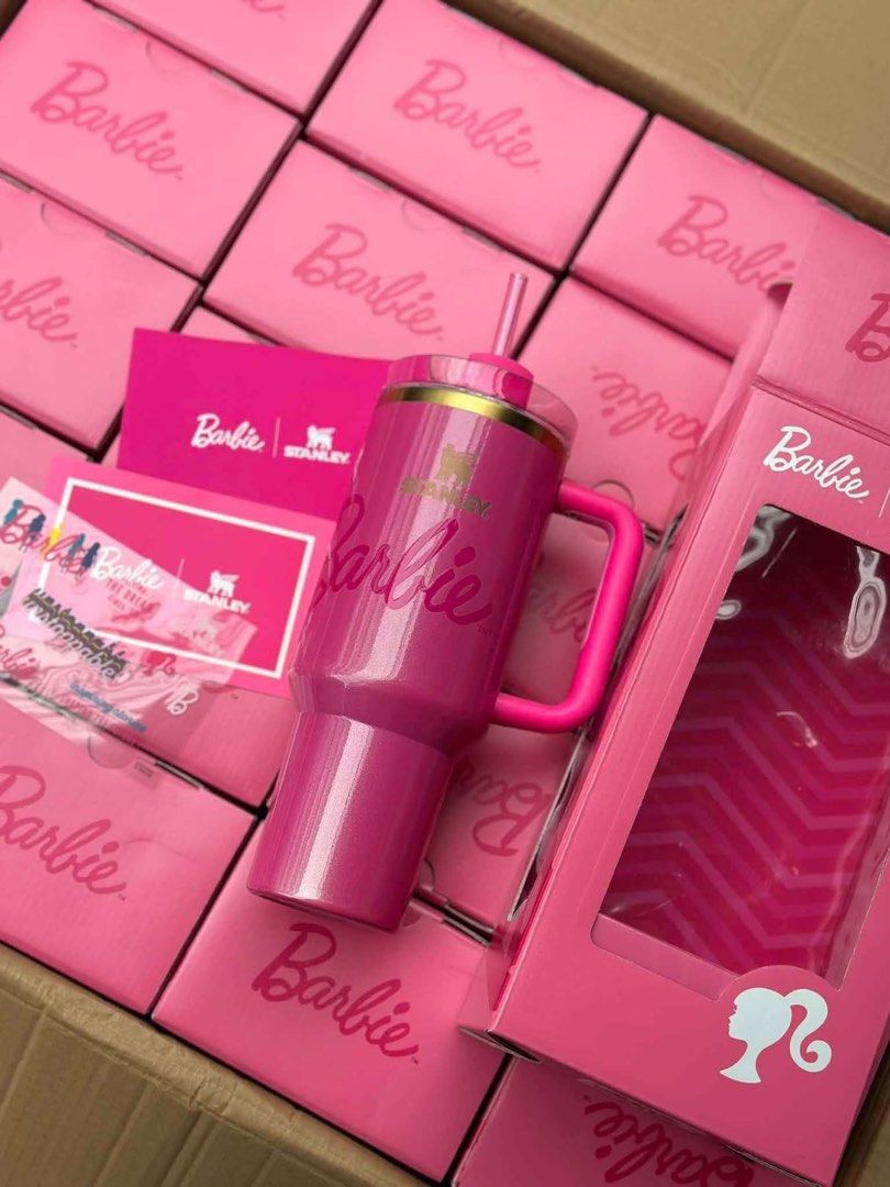 ORIGINAL BARBIE STANLEY TUMBLER WITH CARE CARD (Category: Water Bottles & Tumblers) located in Manila. Submitted by justria (Listing ID 1378922302, Image 1). Description: with care card/sticker 40oz high quality .