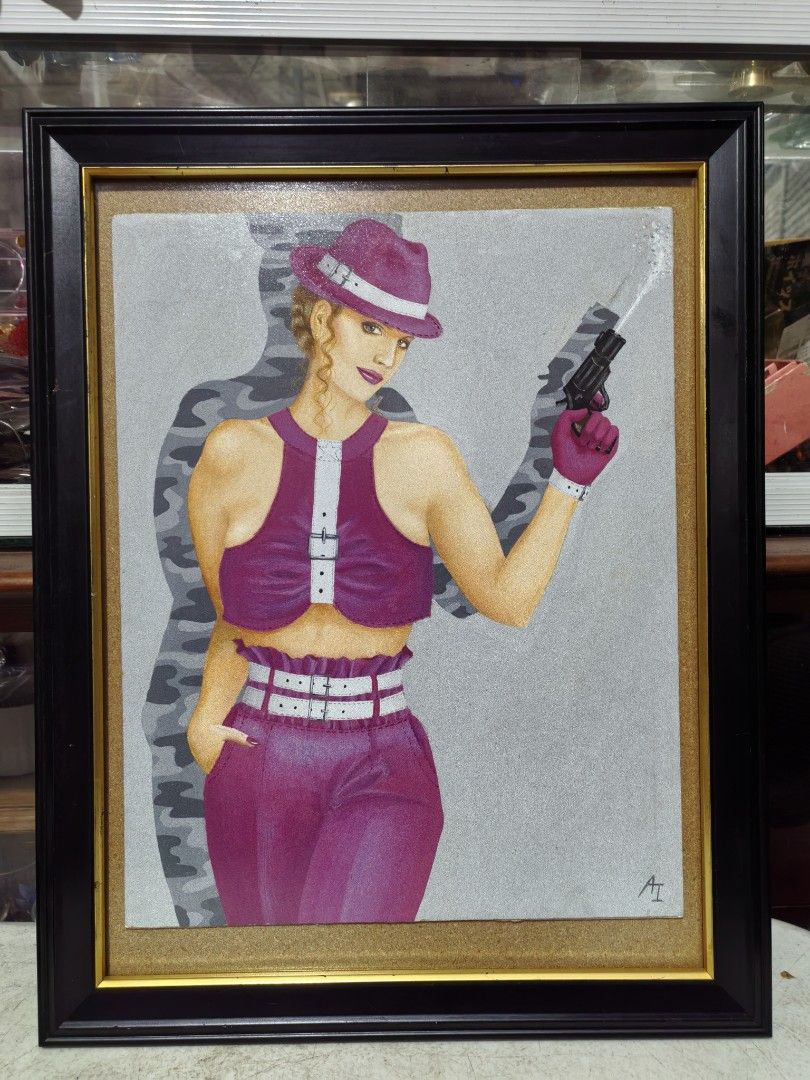 Painting on Paper and Board (Category: Art & Prints) located in Cebu City. Submitted by dudes_villanueva (Listing ID 1384633352, Image 1). Description: Painting on Paper and Board. Media: Could be watercolor or poster color. 📌Wood and Glass frame with initial L13.25x16.75 inch.