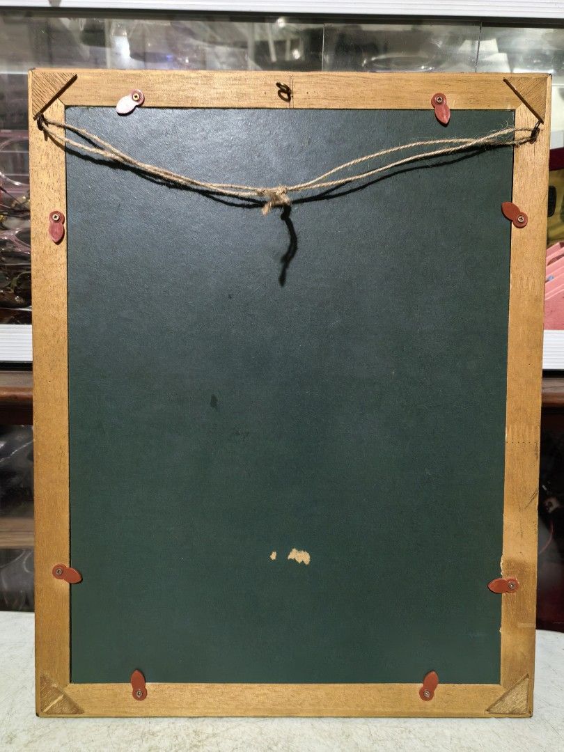 Painting on Paper and Board (Category: Art & Prints) located in Cebu City. Submitted by dudes_villanueva (Listing ID 1384633352, Image 3). Description: Painting on Paper and Board. Media: Could be watercolor or poster color. 📌Wood and Glass frame with initial L13.25x16.75 inch.
