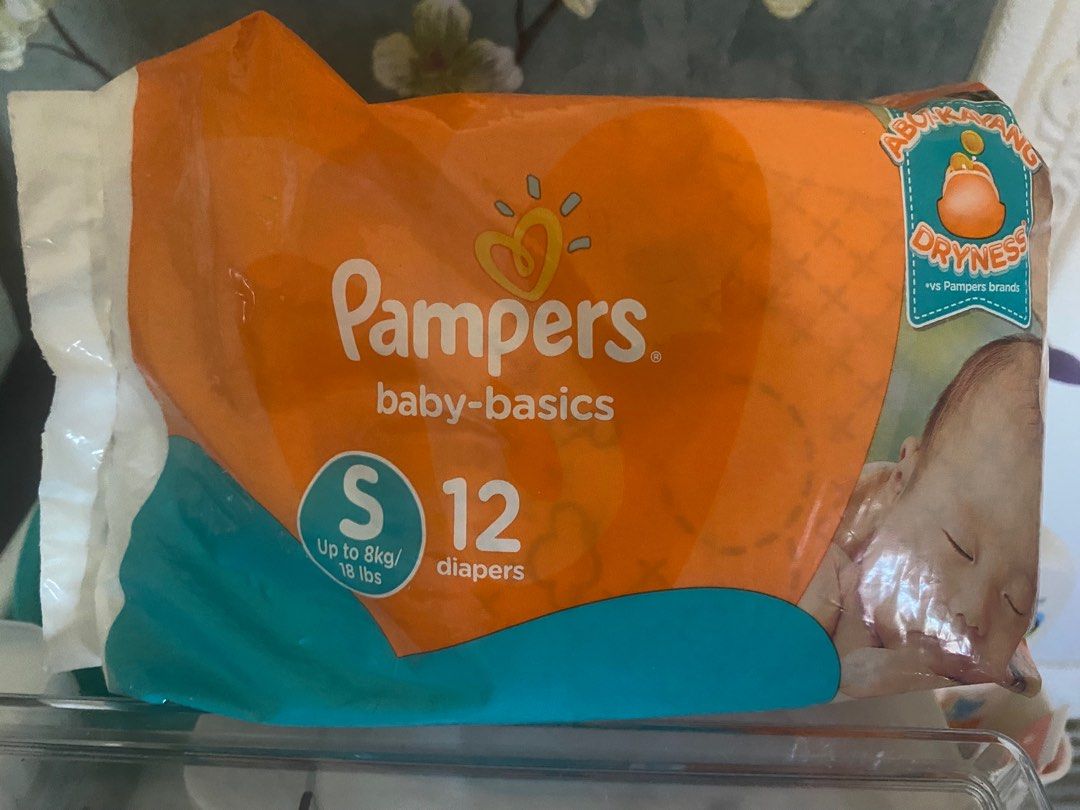 Pampers Baby Basic 12pcs (Category: Diapers & Baby Wipes) located in General Trias. Submitted by geraldf0207 (Listing ID 1384465058, Image 1). Description: Brand new excess stocks 7packs available For take all for only P350.