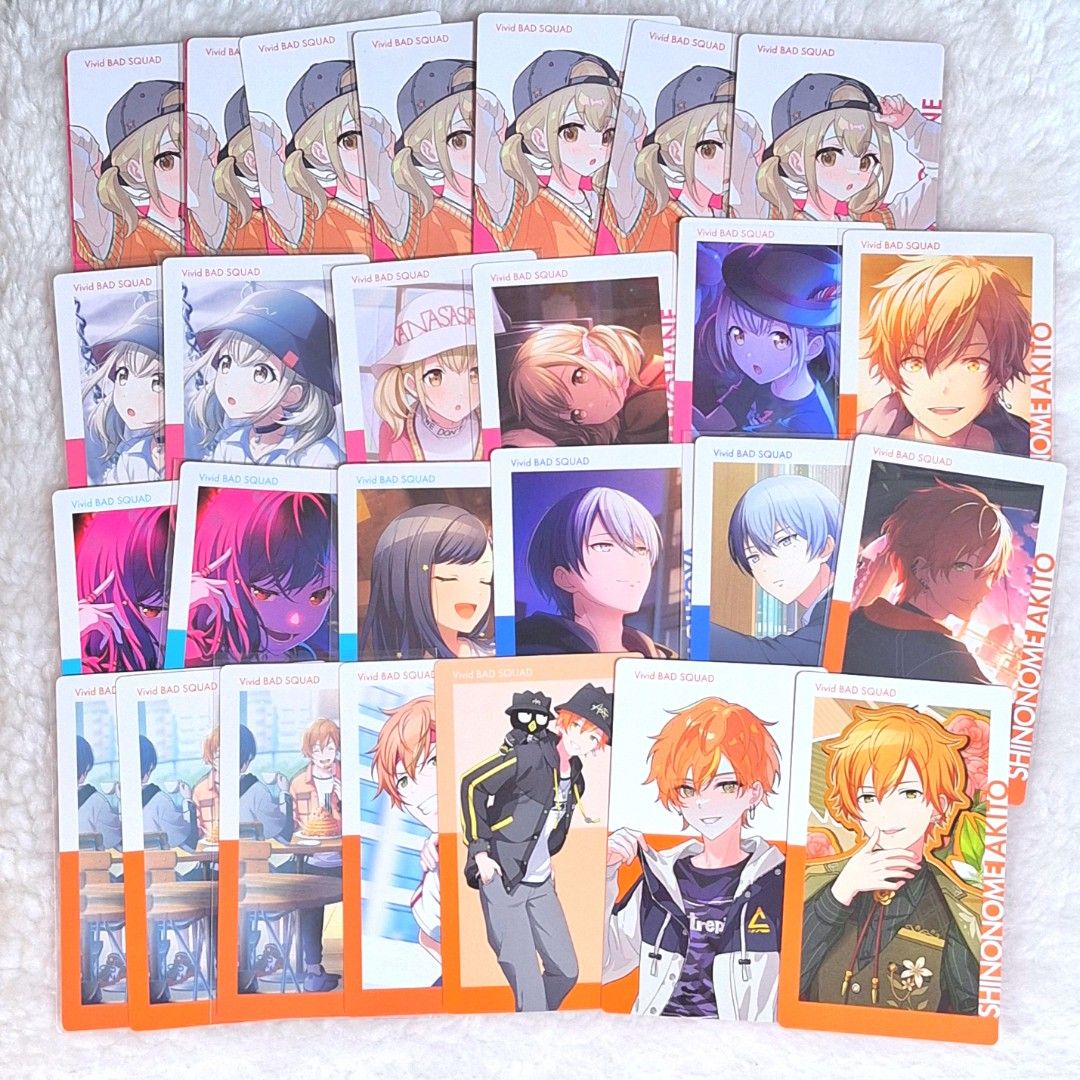 Project sekai プロセカpjsk prsk 世界計劃khn an akito toya 小豆澤心羽白石杏東雲彰人青柳冬彌, 興趣及遊戲,  收藏品及紀念品, 日本明星- Carousell