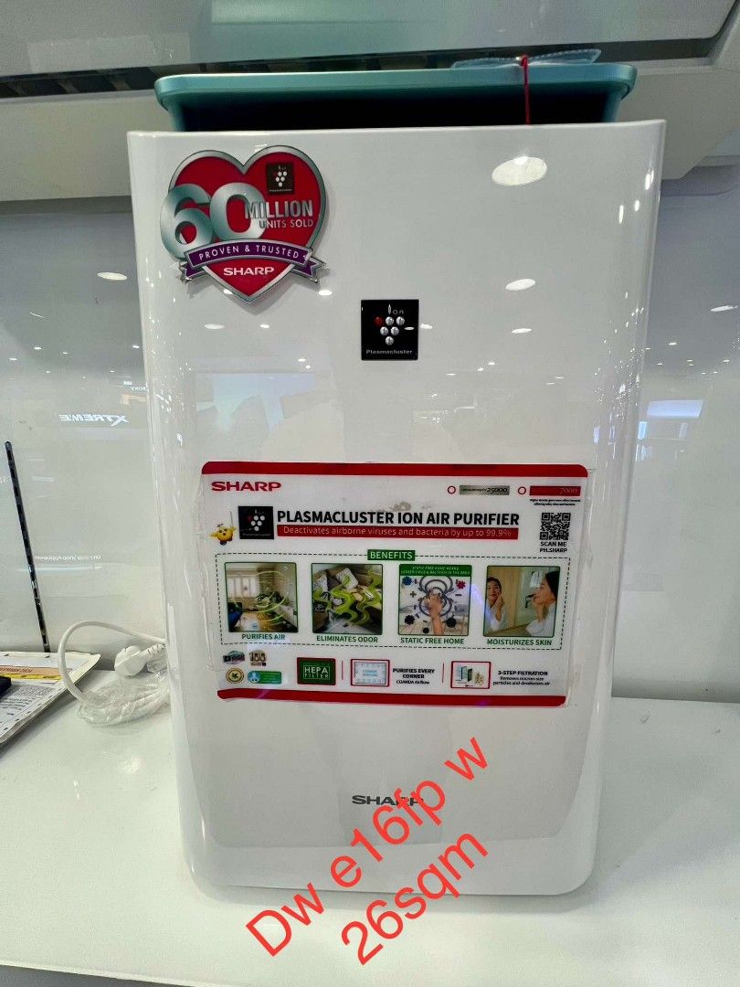 SHARP AIR PURIFIER, WITH HEPA FILTER (HUMIDIFIER AND DEHUMIDIFIER) (Category: Air Purifiers & Dehumidifiers) located in Manila. Submitted by chuck_claros (Listing ID 1384433076, Image 3). Description: SHARP AIR PURIFIER WITH HEPA FILTER DEHUMIDIFIER AND HUMIDIFIER ☑️BRAND NEW FACTORY SEALED UNIT WITH OFFICIAL SALES INVOICE AND WARRANTY 🔻SALE!!! SALE!!! SALE!!!🔻 🔻!!! DISCOUNTED PRICE !!!🔻 ◽(AIR PURIFIER) FP J30E A (23 SQM) - SALE PRICE - 6,390