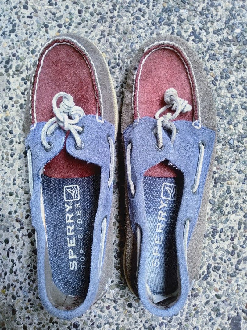 Sperry boat shoes size 9 (Category: Casual Shoes) located in Naga. Submitted by pec3c (Listing ID 1384541009, Image 2). Description: Sperry tricolor suede boat shoes Size 9 US men PHP 1, 250.