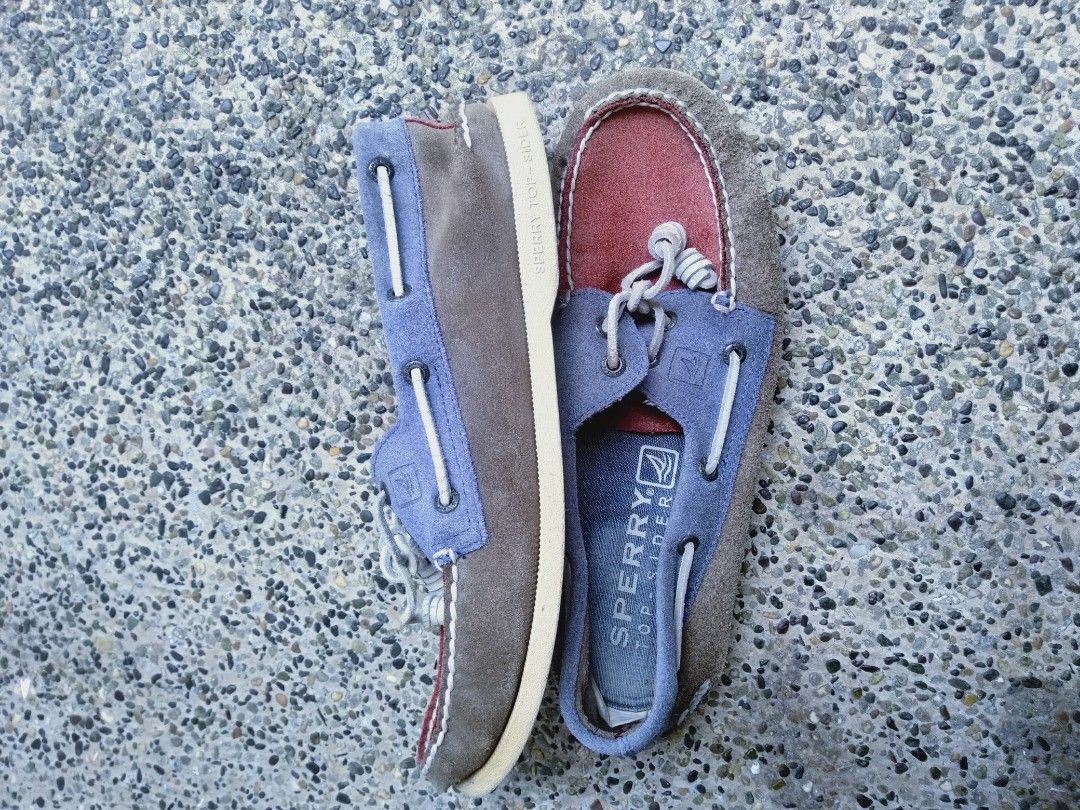 Sperry boat shoes size 9 (Category: Casual Shoes) located in Naga. Submitted by pec3c (Listing ID 1384541009, Image 1). Description: Sperry tricolor suede boat shoes Size 9 US men PHP 1, 250.