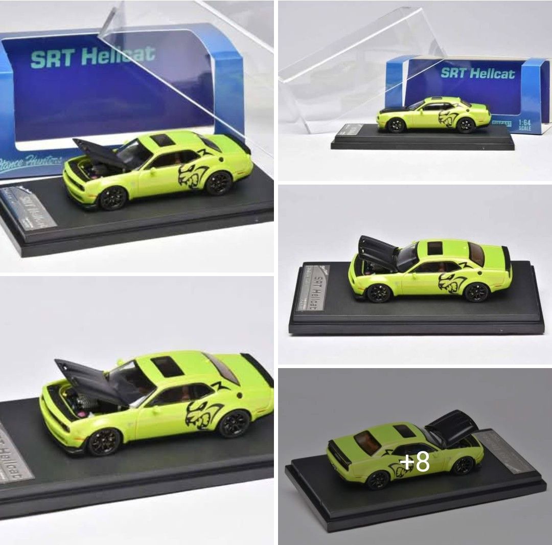 Stance Hunters SH 1/64 Dodge Challenger SRT Hellcat Apple Green Diecast