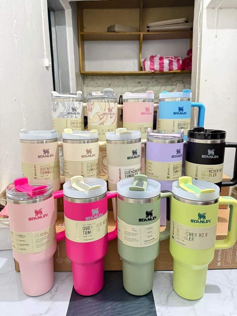 Stanley Flow Tumbler (Category: Beverages) located in Manila. Submitted by veezeeshop (Listing ID 1384626093, Image 1). Description: Stanley Flow Tumbler with reusable straw 40 oz | 1.18L BEST SELLER ✅️11 Hrs. Cold ✅️2 days Iced ✅️7 Hrs. Hot ➡️18/8 stainless steel ➡️BPA FREE ➡️Double Wall Vacuum Insulation ➡️Flowstate 3-position lid ➡️SplasNproof ➡️Reusable Straw ➡️Dishwasher safe ➡️Car Cup Holder Conpatible Ps. Mall pull out to ibig sabihin maga