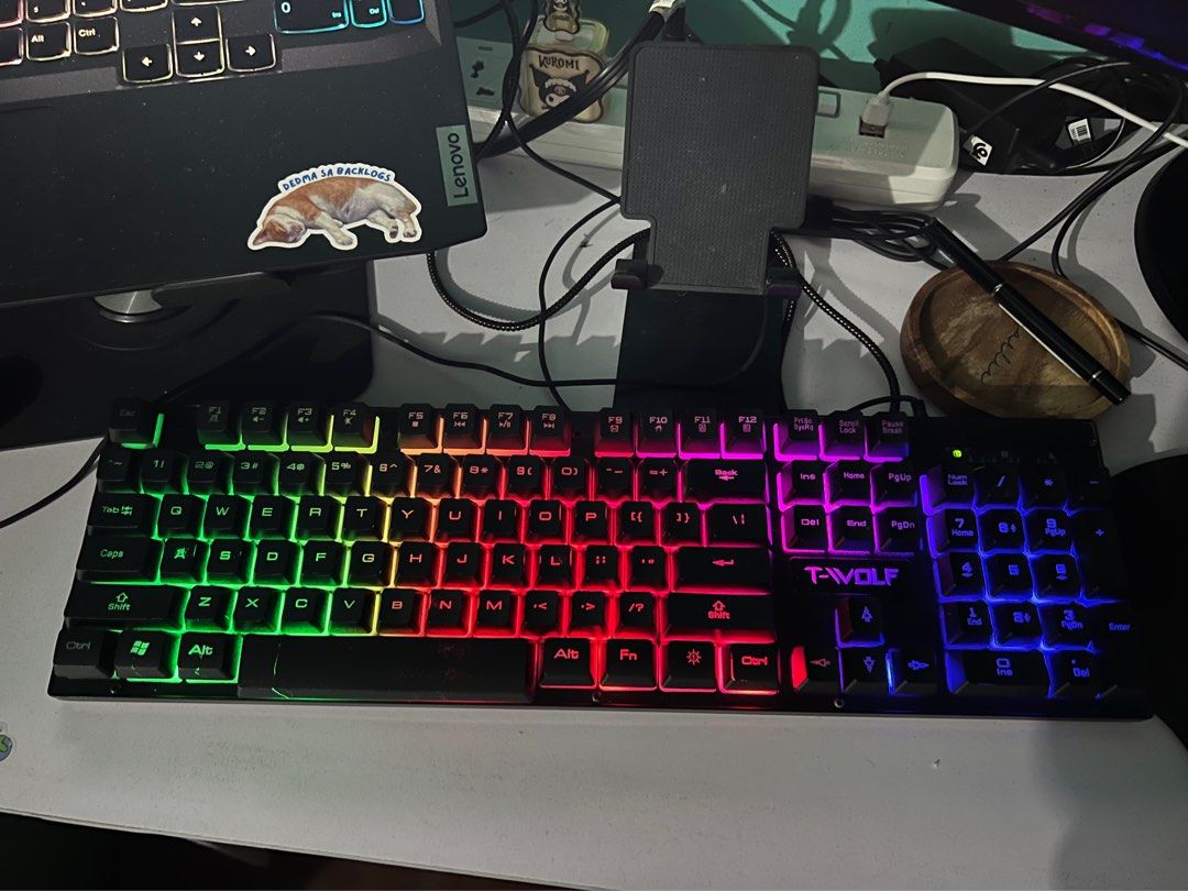 T-WOLF TF400 Gaming Mechanical Keyboard and Mouse only (Category: Other Accessories) located in Pasay City. Submitted by wcmluv (Listing ID 1384615555, Image 2). Description: Mechanical Keyboard - Lightly used Mouse- never been used .