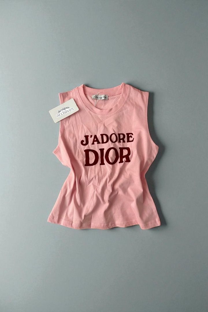 🌸 Vintage Jadore Dior Top (Pink) (Category: Luxury Apparel) located in Manila. Submitted by designerarchives.ph (Listing ID 1384601772, Image 1). Description: Last price. No haggling. ACTUAL PHOTO are already uploaded from my buyer’s previous order. Please message me if you are S, M, or L so I can check availability! • 50% dp required — No dp, no order. • 10 days • No return or exchange of sizes • Buyer will shoulder local sf NCR - Grab/Lalamove
