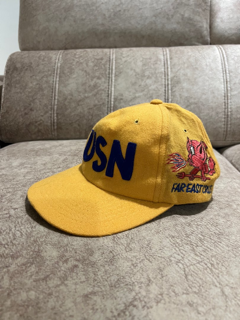 Vintage USN USS Jacket Decow Crew Full Cap, Men's Fashion, Watches ...