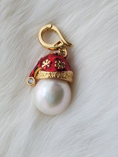 聖誕帽天然珍珠萬能扣吊墜64218457431683110