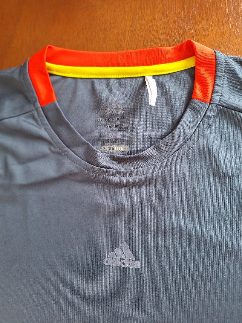 Adidas Men's 3 Stripe Tshirt (Category: Activewear) located in Quezon City. Submitted by andycandy2011 (Listing ID 1389681693, Image 2). Description: Authentic Adidas Dark Grey Tshirt Brand Label is faded Chest width 21 in Shoulder width 18in Length 27in.