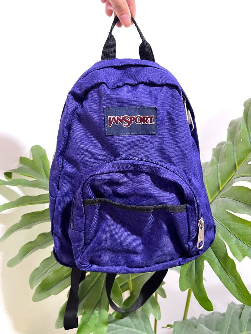 Authentic Jansport Half Pint Mini Backpack in Purple 💯 (Category: Backpacks) located in Quezon City. Submitted by declutterbybd (Listing ID 1389827840, Image 3). Description: 100% Authentic Guaranteed. Used 2x only (Big markdown LP, need to declutter) Item Details * Size msrmt — Height 11.2” x Width 9.8” x depth 4.1” (bag capacity 10.2L) * Color - Dark Purple /Violet * Water resistant * Condition: Good as new. Used only twice. Stored-well so the