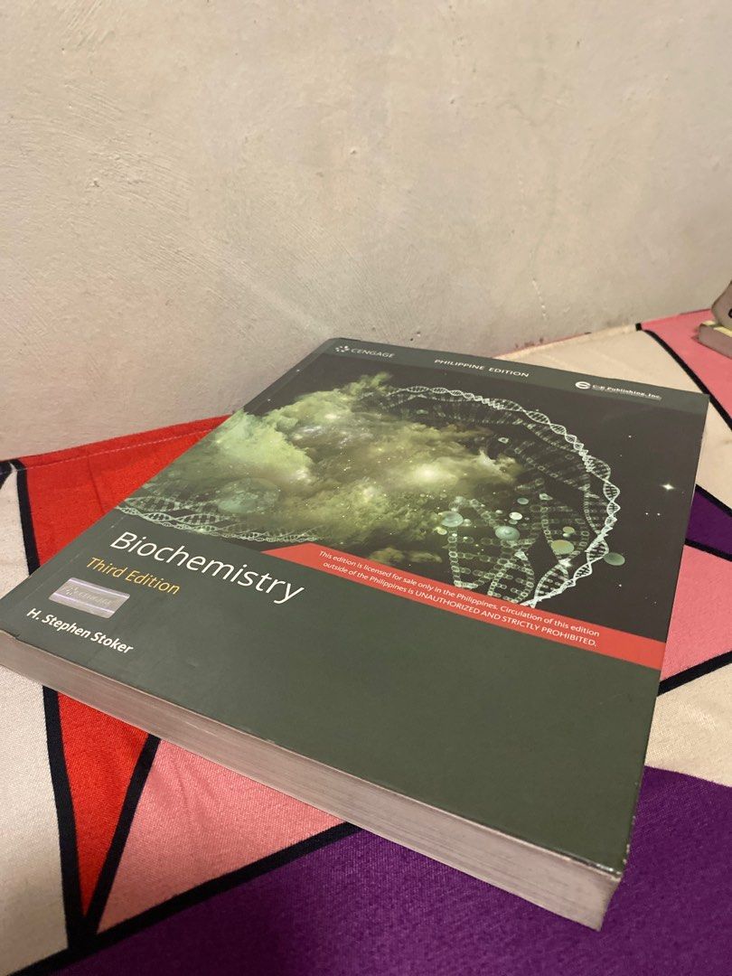 Biochemistry Textbook 3rd Ed by H. Stephen Stoker (Category: Textbooks) located in Mexico. Submitted by booksellfff (Listing ID 1317755128, Image 3). Description: -never used -no issue -removable plastic cover -message me for more concerns.