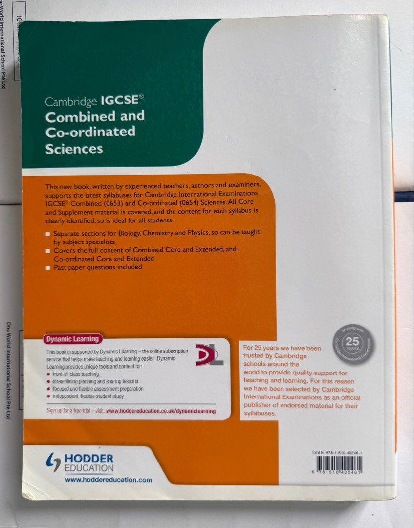 Cambridge IGCSE Combined and Co-ordinated Sciences Textbook, Hobbies ...