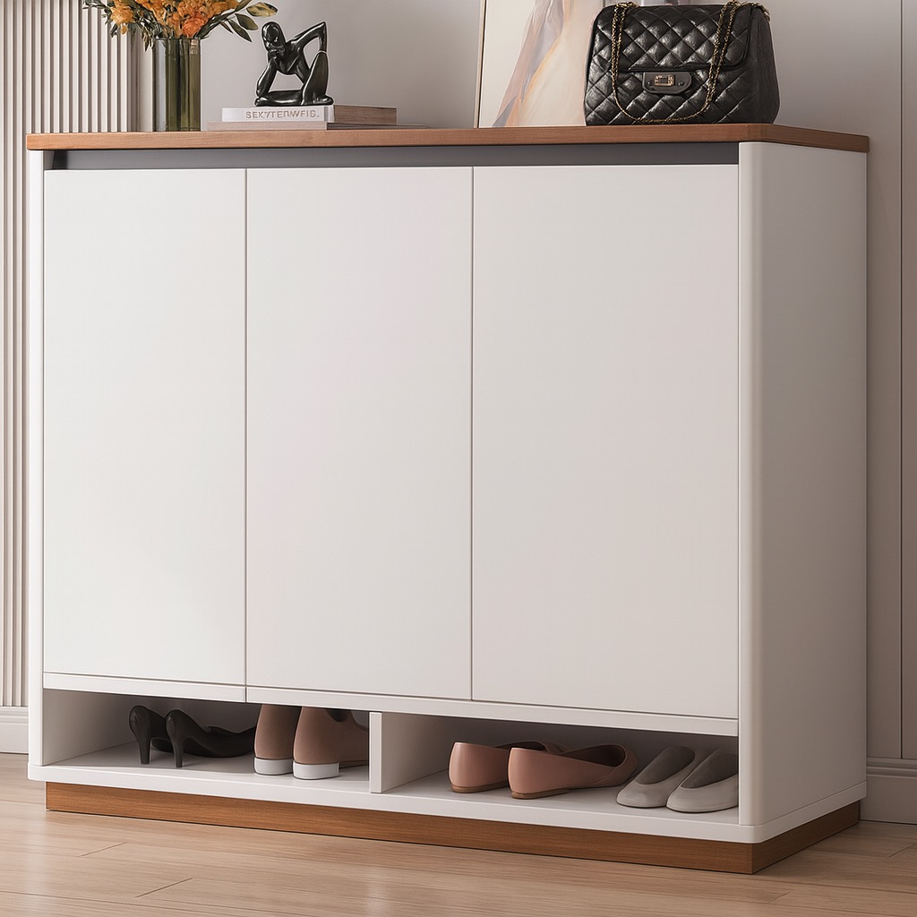 Closed Shoe Cabinet Rack | Wide Footwear Storage Cabinet Rack | Living ...