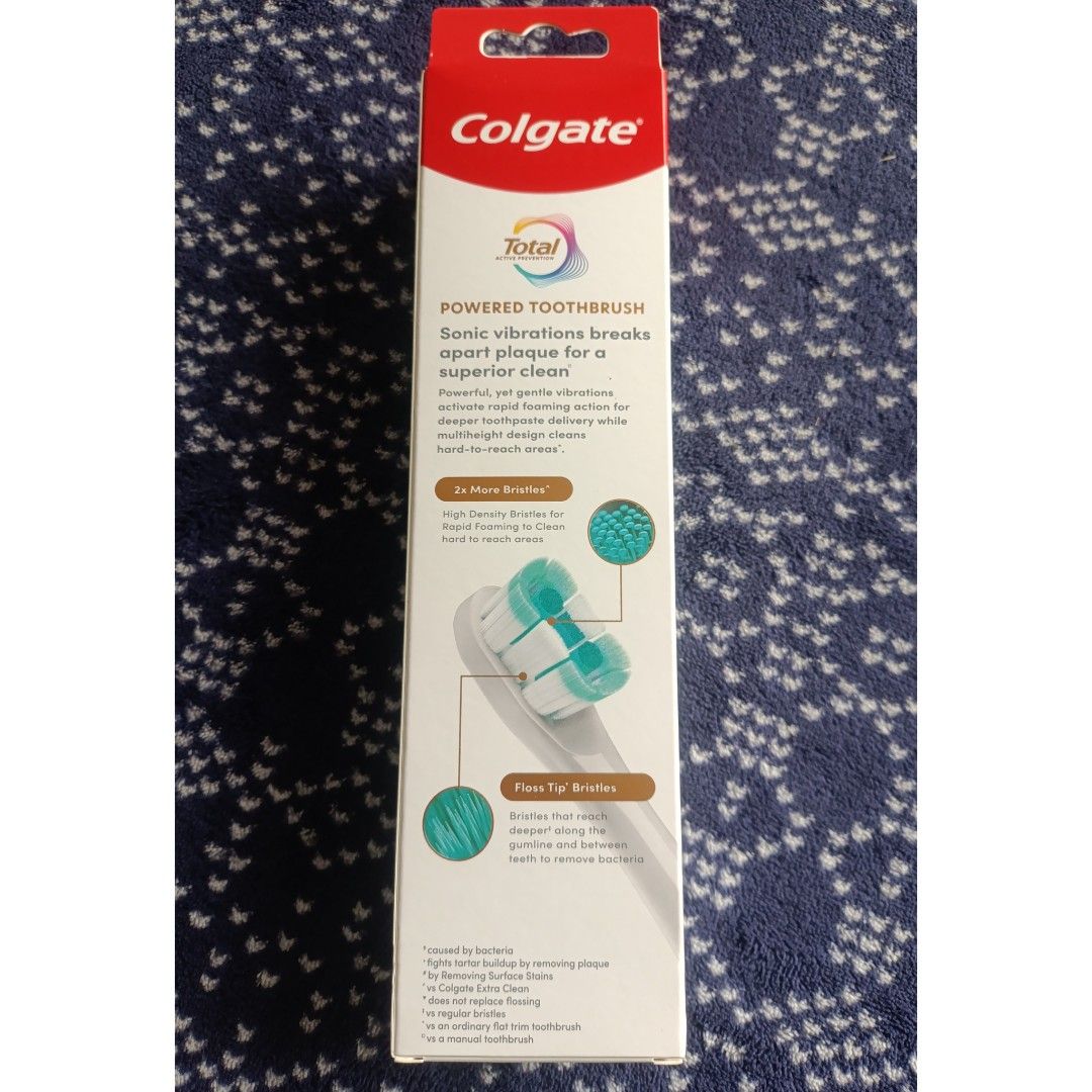 Colgate Total Active Protection Battery Toothbrush (Category: Oral Care) located in Quezon City. Submitted by rosepam (Listing ID 1389685988, Image 3). Description: Colgate Total Active Protection Battery Toothbrush FIX PRICE New, Sealed Authentic/Original (from Official Store) RFS: duplicate order.