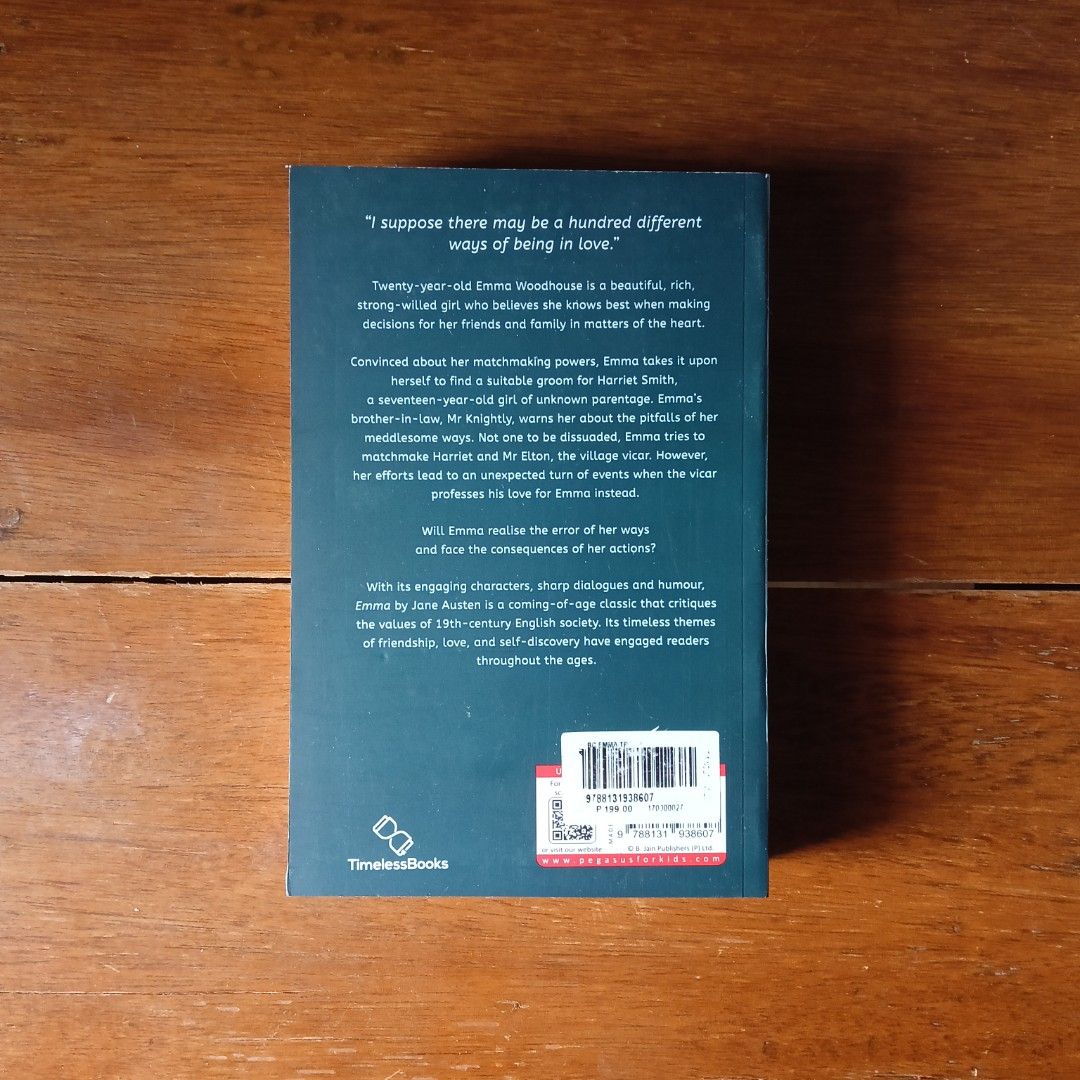 Emma by Jane Austen (Category: Storybooks) located in Marilao. Submitted by keyset (Listing ID 1389682584, Image 2). Description: Paperback ☞ MOP: Gcash, Maya, Maribank, Unionbank ☞ MOD: J&T ☞ Buyer shoulders shipping fee 🚫 No Sh0pee checkout.