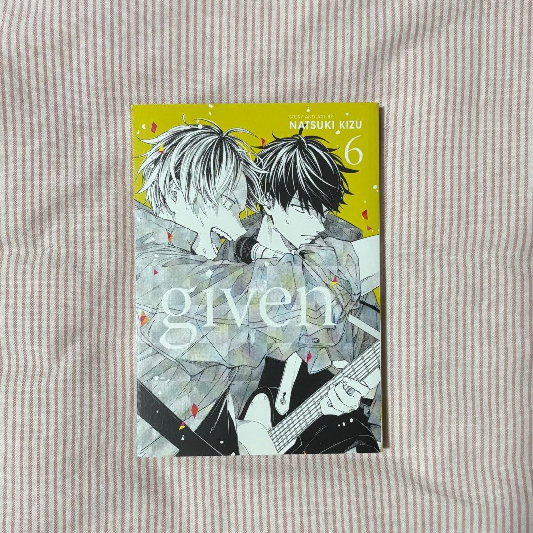 Given Volume 6 (Category: Storybooks) located in Quezon City. Submitted by nnaoi (Listing ID 1389827165, Image 1). Description: Given Volume 6 Unsealed From Fully Booked RFS: Don't plan on reading it anymore Gcash MOP.