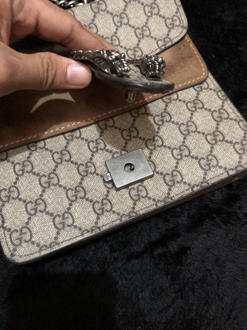 GUCCI Dionysus small shoulder bag Coded with QR ‼️ (Category: Luxury Bags & Wallets) located in Cagayan de Oro. Submitted by twice.but.nice.blackmarket (Listing ID 1389683465, Image 2). Description: Thrifted/Ukay from bundle/bale selected! Excellent condition/ Coded‼️ Lightly negotiable declared Off/legit for safe selling only kasi di po tayu masyadong expert pag dating sa kung ano ang legit Dm if sure buyer salamat . Issue: minor sign of usage i