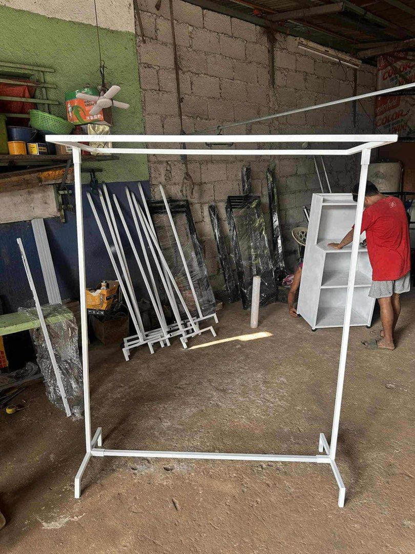Heavy duty clothes rack (Category: Clothes Drying Rack) located in Manila. Submitted by dolorchris69891 (Listing ID 1389745653, Image 2). Description: 🔥 HEAVY DUTY SAMPAYAN 🔥 ✅Brandnew ✅All metal sampayan ✅Collapsible rack ✅Heavy duty ✅Condo type ✅ UKAY UKAY RACK ✅Good quality ✅Metal frame tubular 🏷️1500 RS PRICE 🤍 WHITE 🖤 BLACK.