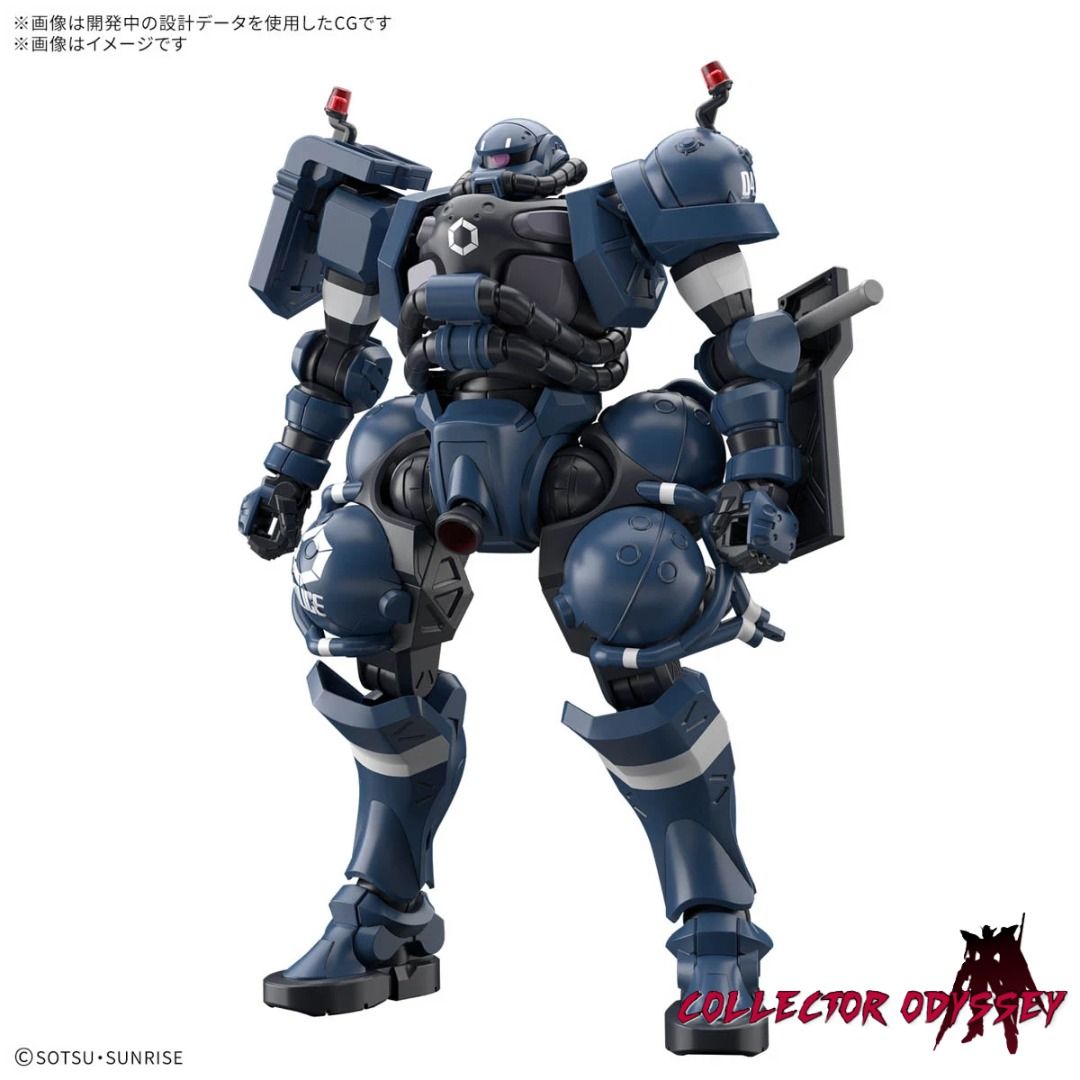 🔥HG 1/144 Police Zaku 🔥[READY INSTOCK] (Category: Gundam Model Kits) located in Singapore. Submitted by collector_odyssey (Listing ID 1389752517, Image 2). Description: HG 1/144 Police Zaku A unique twist on the classic Zaku, this HG kit features a sleek police-style color scheme, complete with special accessories. Perfect for fans looking to add a distinctive force to their collection, with sharp detailing and enhanced poseability for dynamic 