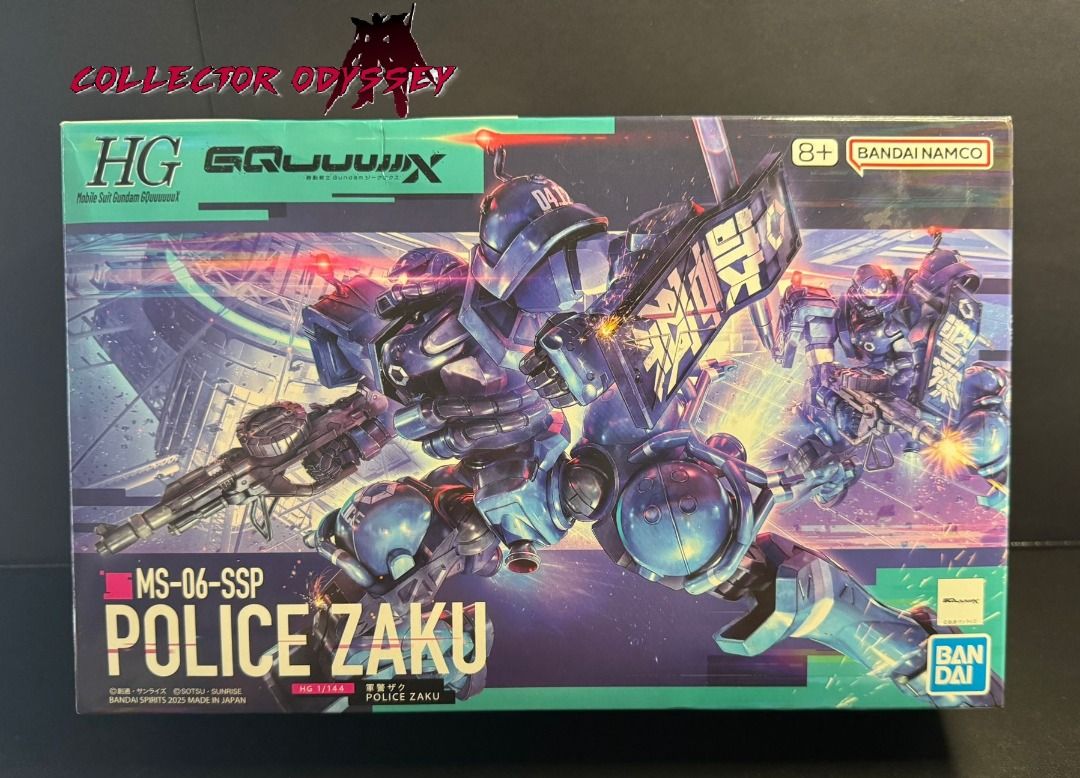 🔥HG 1/144 Police Zaku 🔥[READY INSTOCK] (Category: Gundam Model Kits) located in Singapore. Submitted by collector_odyssey (Listing ID 1389752517, Image 1). Description: HG 1/144 Police Zaku A unique twist on the classic Zaku, this HG kit features a sleek police-style color scheme, complete with special accessories. Perfect for fans looking to add a distinctive force to their collection, with sharp detailing and enhanced poseability for dynamic 
