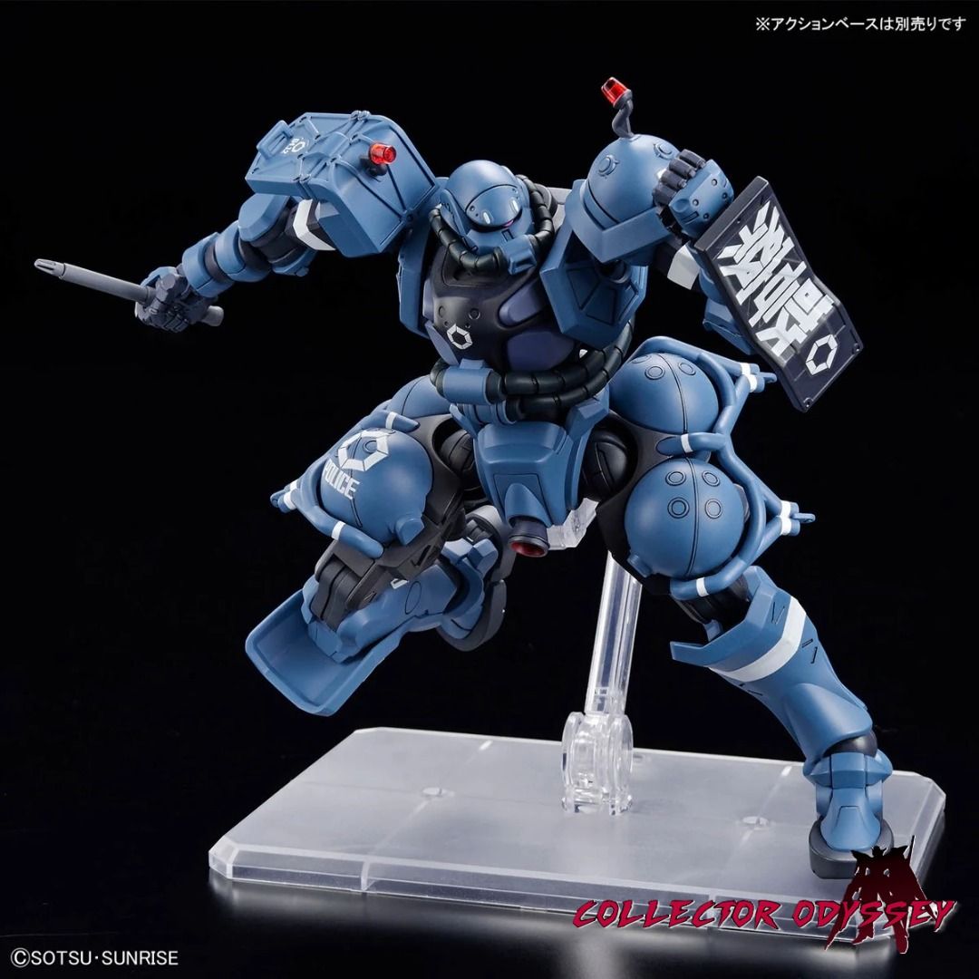 🔥HG 1/144 Police Zaku 🔥[READY INSTOCK] (Category: Gundam Model Kits) located in Singapore. Submitted by collector_odyssey (Listing ID 1389752517, Image 3). Description: HG 1/144 Police Zaku A unique twist on the classic Zaku, this HG kit features a sleek police-style color scheme, complete with special accessories. Perfect for fans looking to add a distinctive force to their collection, with sharp detailing and enhanced poseability for dynamic 