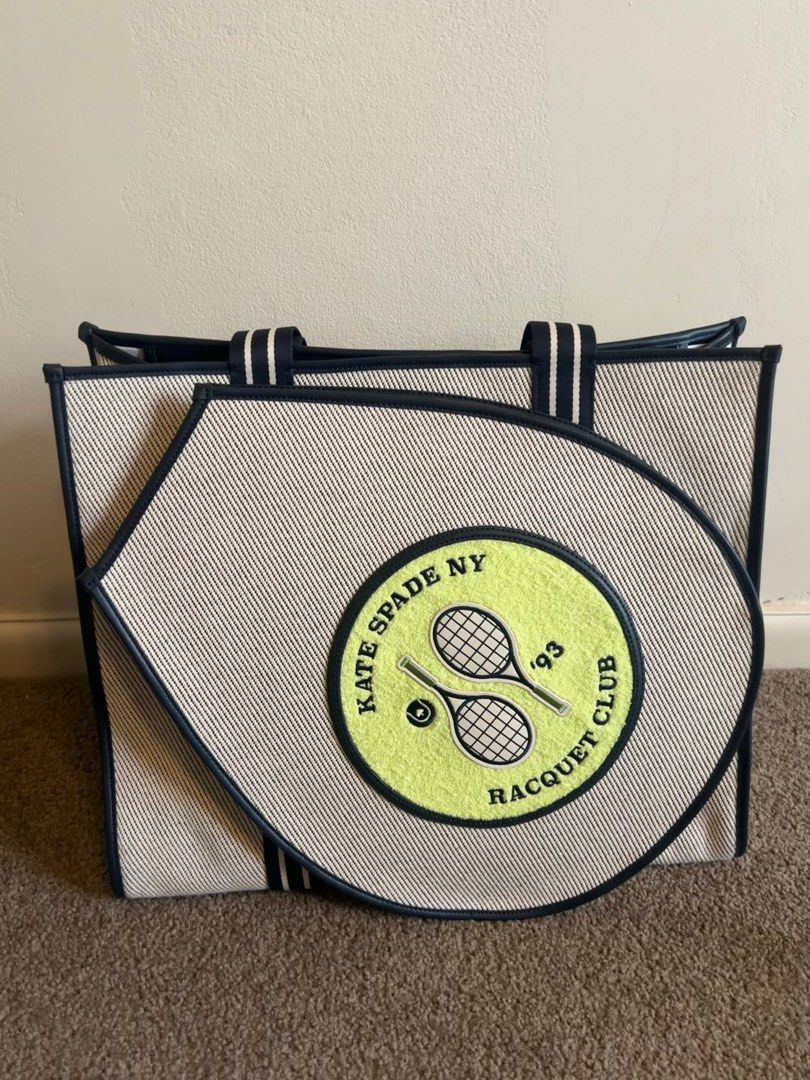 Kate spade Grand Slam Tennis Racquet Tote (Category: Bags & Wallets) located in Chatswood. Submitted by janjan827 (Listing ID 1389677041, Image 1). Description: Kate spade Grand Slam Tennis Racquet Tote Genuine and kept in excellent condition dust bag, authentication card and all accessories will come with it. Pick up only in Chatswood, Town hall, cash only..