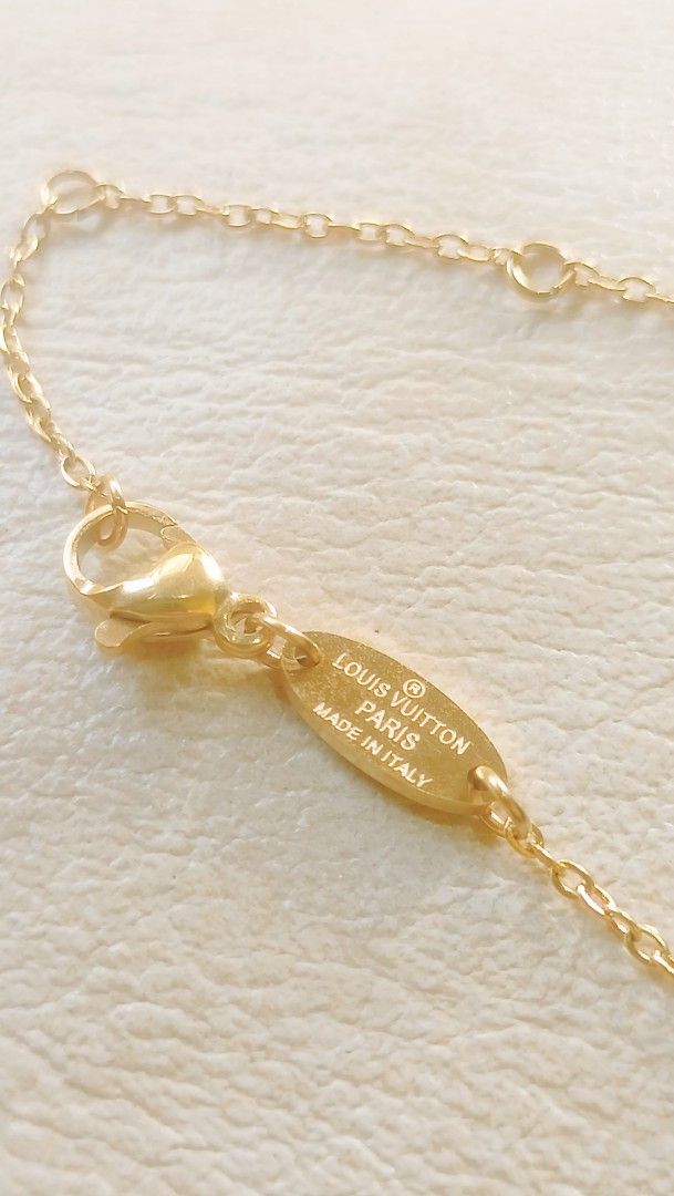 Lv necklace from japan (Category: Luxury Accessories) located in Manila. Submitted by osaze_27japanbags (Listing ID 1389674872, Image 2). Description: Lv necklace from japan no flaws with stamp,hallmark with gift box size 18inches adjustable kindly pm me.
