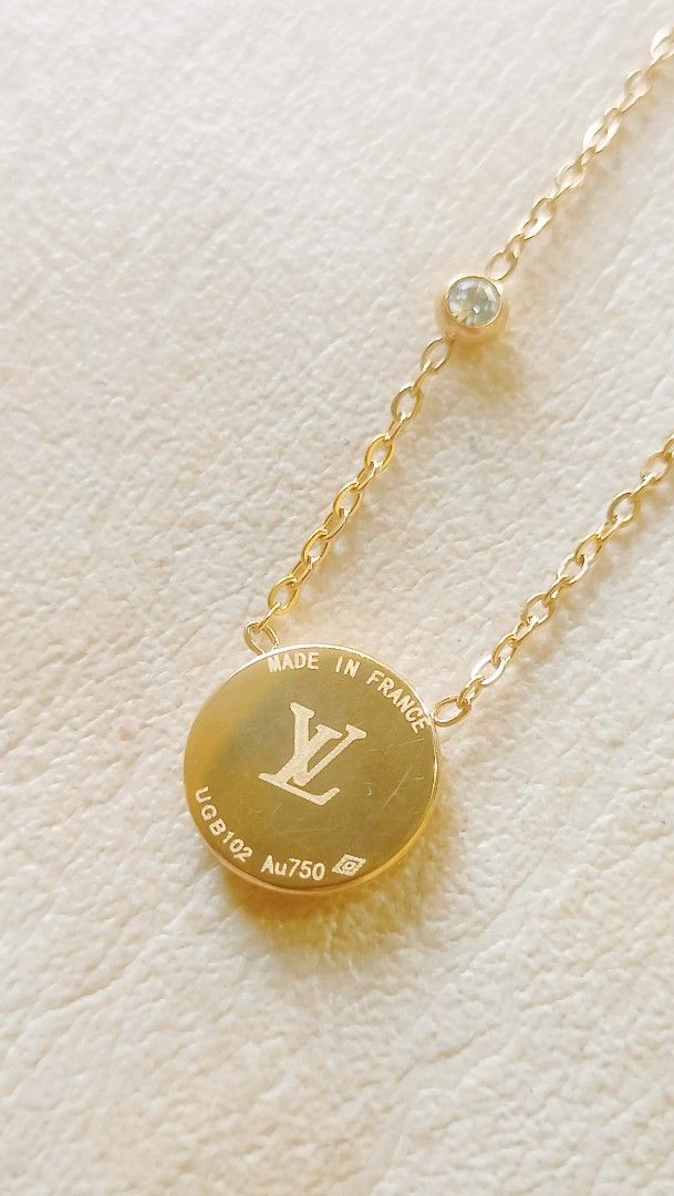 Lv necklace from japan (Category: Luxury Accessories) located in Manila. Submitted by osaze_27japanbags (Listing ID 1389674872, Image 3). Description: Lv necklace from japan no flaws with stamp,hallmark with gift box size 18inches adjustable kindly pm me.