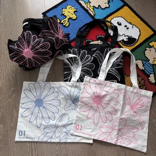 Mardi Mercredi Tote Bag 25款韓式簡約鬆弛雛菊字母印花手提袋帆布包托特包64194758922627110
