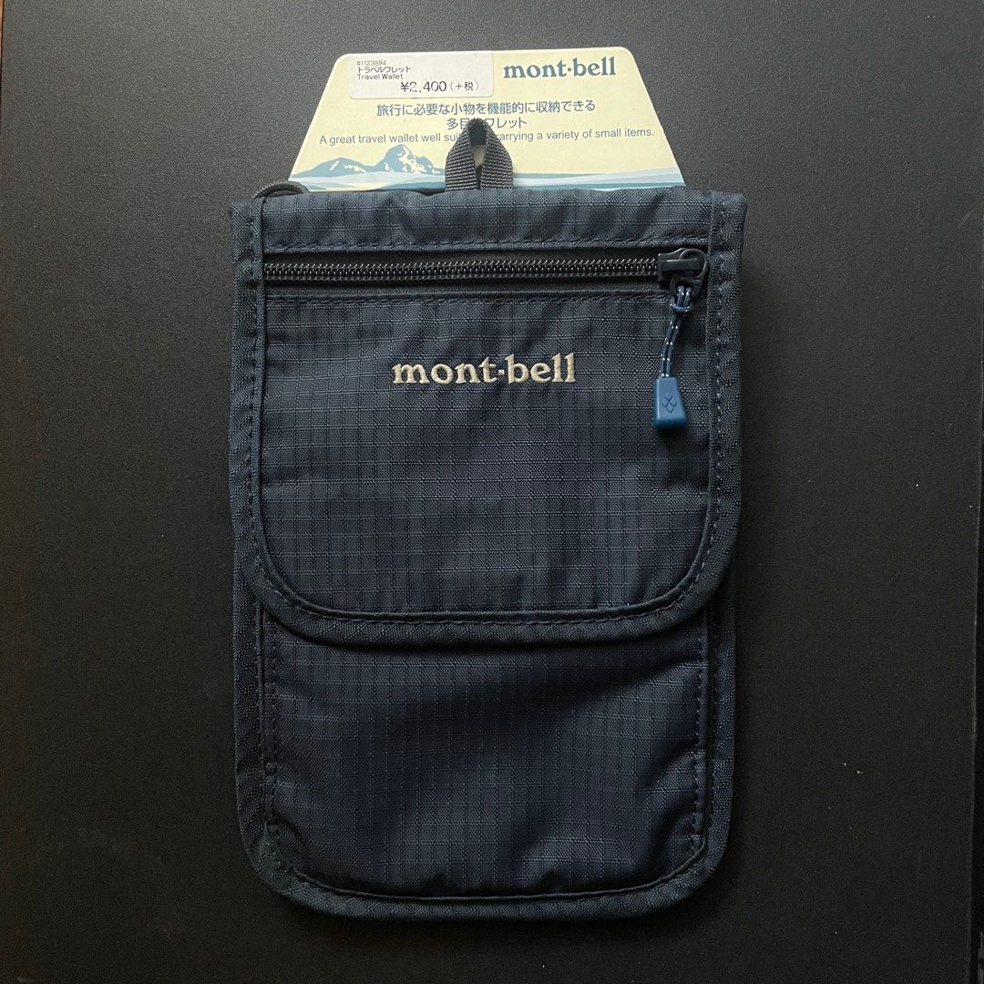 Mont Bell Wallet Sling Bag Travel Pouch Outdoor Navy Blue - Main Image