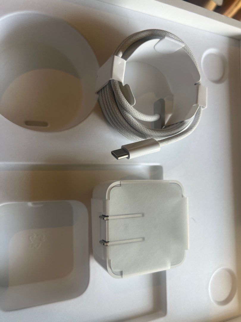 Original 35w adapter with Magsafe 3 cable (Category: Chargers & Cables) located in Quezon City. Submitted by emter (Listing ID 1389679989, Image 2). Description: Charger set came with Macbook, never been used - with original packaging RFS- extra unit, still have charger from previous laptop.