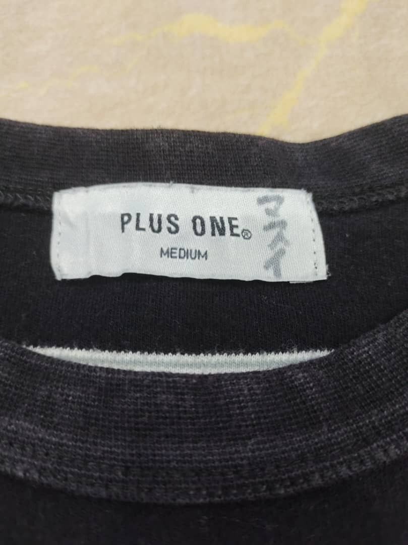 Plus one (Category: Tshirts & Polo Shirts) located in Kuala Lumpur. Submitted by beymi_shop (Listing ID 1389831236, Image 2). Description: Plus one shirt 📏Dada 20" 📏Labuh 25" 📏Bahu 19" 🎨 Colour : Black & white stripe 🪄 Condition : 8.5/10 📦Postage : SM +Rm8 / SS +Rm15 📍Self pickup : Kota bharu, kelantan 📩 Pm for more details : 013-9795263.