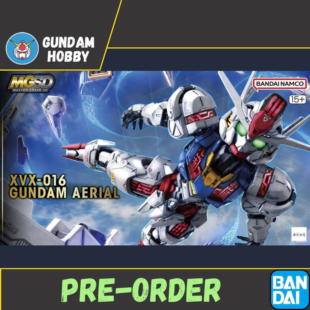 <PO> MGSD Gundam Aerial Gundam Mobile Suit Master Grade SD - Mobile Suit Gundam Bandai Gunpla (Category: Gundam Model Kits) located in Singapore. Submitted by gundamhobby (Listing ID 1389743959, Image 1). Description: MGSD Gundam Aerial - Bandai - 𝐓𝐡𝐢𝐬 𝐥𝐢𝐬𝐭𝐢𝐧𝐠 𝐢𝐬 𝐟𝐨𝐫 𝐩𝐫𝐞𝐨𝐫𝐝𝐞𝐫 𝐨𝐧𝐥𝐲 - ✅ Deposit $15 to confirm, Balance upon collection/ delivery (ETA: Sept 2025) ✅ Payment via Paynow/ Paylah (Caroupay not accepted) ————————