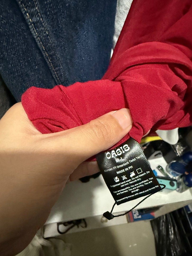 red halter top not zara or mango (Category: Sleeveless) located in Manila. Submitted by 910pt (Listing ID 1389812295, Image 3). Description: bought from a local brand for 400 plus.