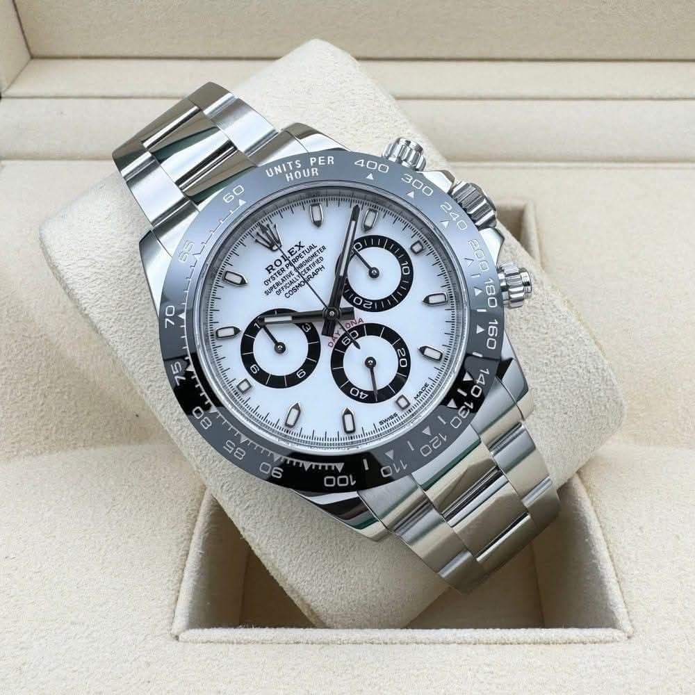 Rolex Daytona Ceramic 40mm (Category: Luxury Watches) located in Mandaluyong City. Submitted by 88nac (Listing ID 1389766817, Image 1). Description: Daytona Panda 1.780M Slightly negotiable Rolex Daytona White 116500 40mm Full set 2019 9.8/10 condition PM for inquiries.