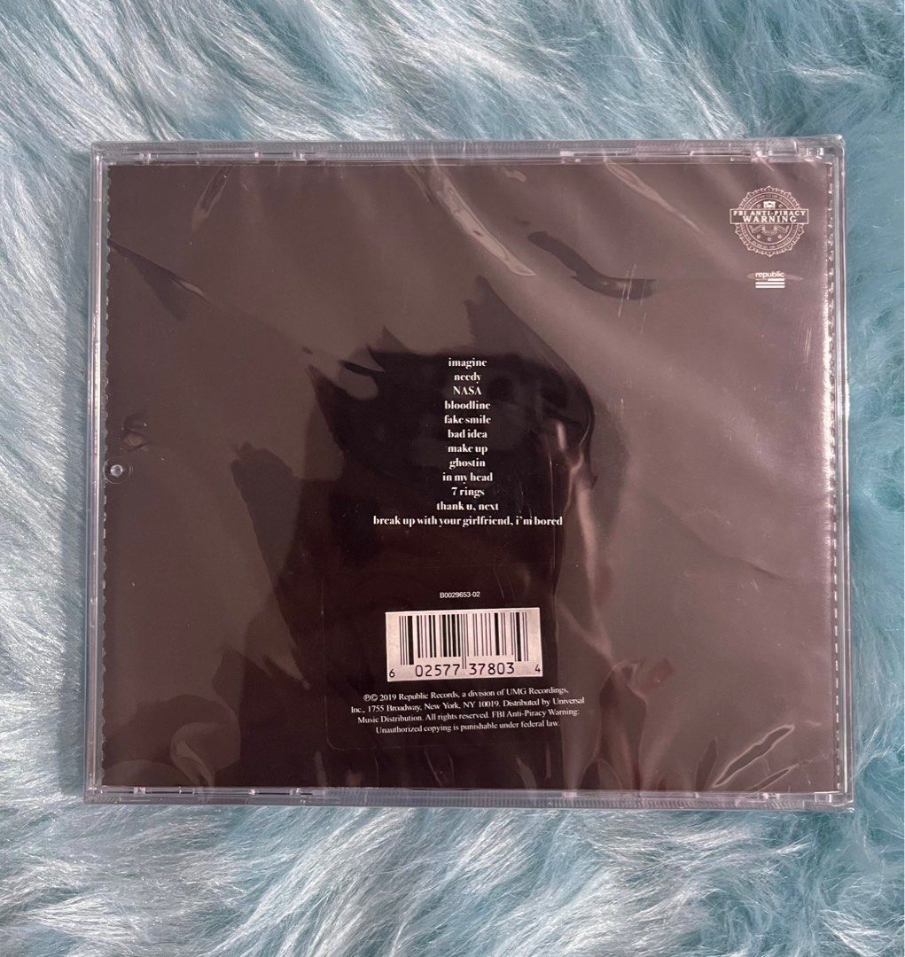 thank u, next - Ariana Grande CD (Category: CDs & DVDs) located in Dasmarinas. Submitted by ohsnaprecords (Listing ID 1382129002, Image 2). Description: Mode of Payment: Gcash Mode of Delivery: JNT/GGX Shoulder po ng buyer ang shipping fee. Interested? Dm me.