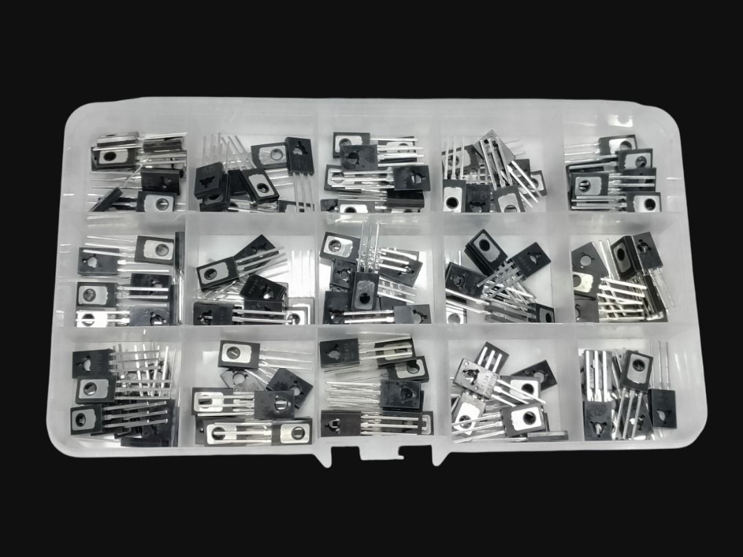 TRANSISTOR ASSORTMENT KIT 3-PIN THROUGHT HOLE, 1-PC per ORDER (Category: Electrical, Adaptors & Sockets) located in Quezon City. Submitted by besteinpc (Listing ID 1389788562, Image 1). Description: TRANSISTOR ASSORTMENT KIT 3-PIN THROUGHT HOLE, 1-PC per ORDER FEATURES: 👉a. B722 👉b. D882 👉c. BD139 👉d. BD140 👉e. C106 👉f. D669 👉g. B649 👉h. BD237 👉i. BD238 👉j. 13003 👉k. BD136 👉l. BD235 👉m. BD438 👉n. BT134 👉o. 2P4M 👉Type: Triode, thro
