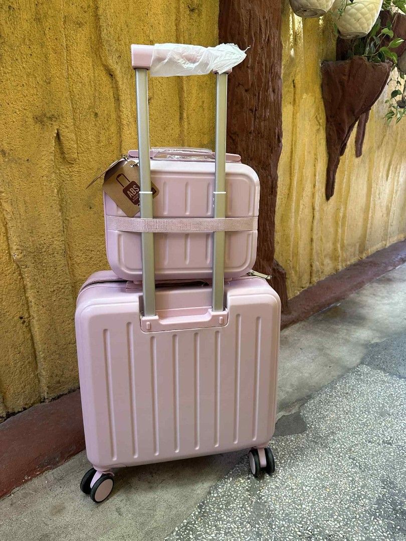 Travel Basic hand carry luggage light pink (Category: Luggage) located in Manila. Submitted by geastoystoreatbp (Listing ID 1389706322, Image 2). Description: brand new TSA LOCK double wheel.