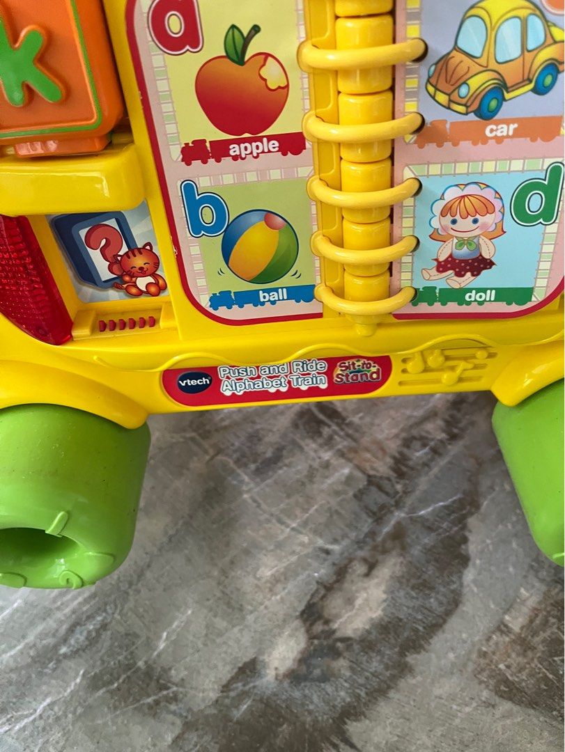 VTECH PUSH AND RIDE alphabet train (Category: Infant Playtime) located in Cabangan. Submitted by therare1 (Listing ID 1389677013, Image 3). Description: As is, some accessories not included lost and misplace. But the condtion is working .