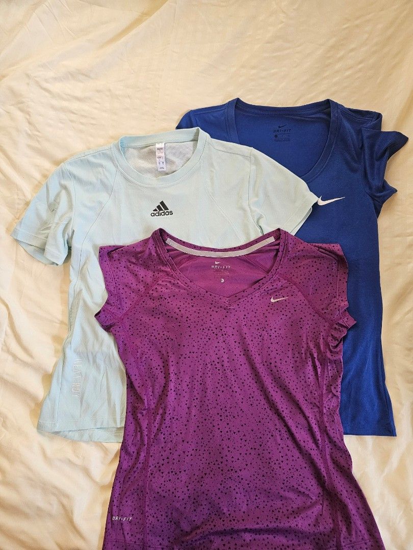 Branded Dri Fit shirts - get all 3 (Category: Activewear) located in Amadeo. Submitted by _cgbb (Listing ID 1389883488, Image 1). Description: decluttering sale! all fits XS-S frames get all for 900pesos only.