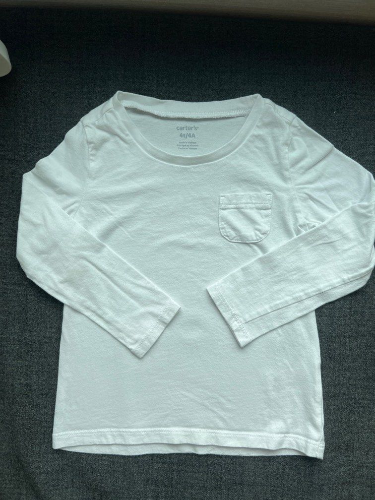 Carters White Long Sleeved Shirt 4T (Category: Babies & Kids Fashion) located in Makati City. Submitted by cconate (Listing ID 1389852994, Image 1). Description: .