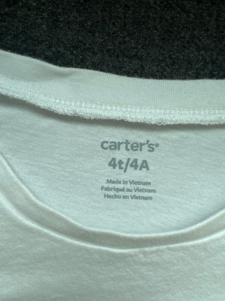 Carters White Long Sleeved Shirt 4T (Category: Babies & Kids Fashion) located in Makati City. Submitted by cconate (Listing ID 1389852994, Image 2). Description: .